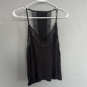 American Eagle Outfitters Black Lace Tank Top